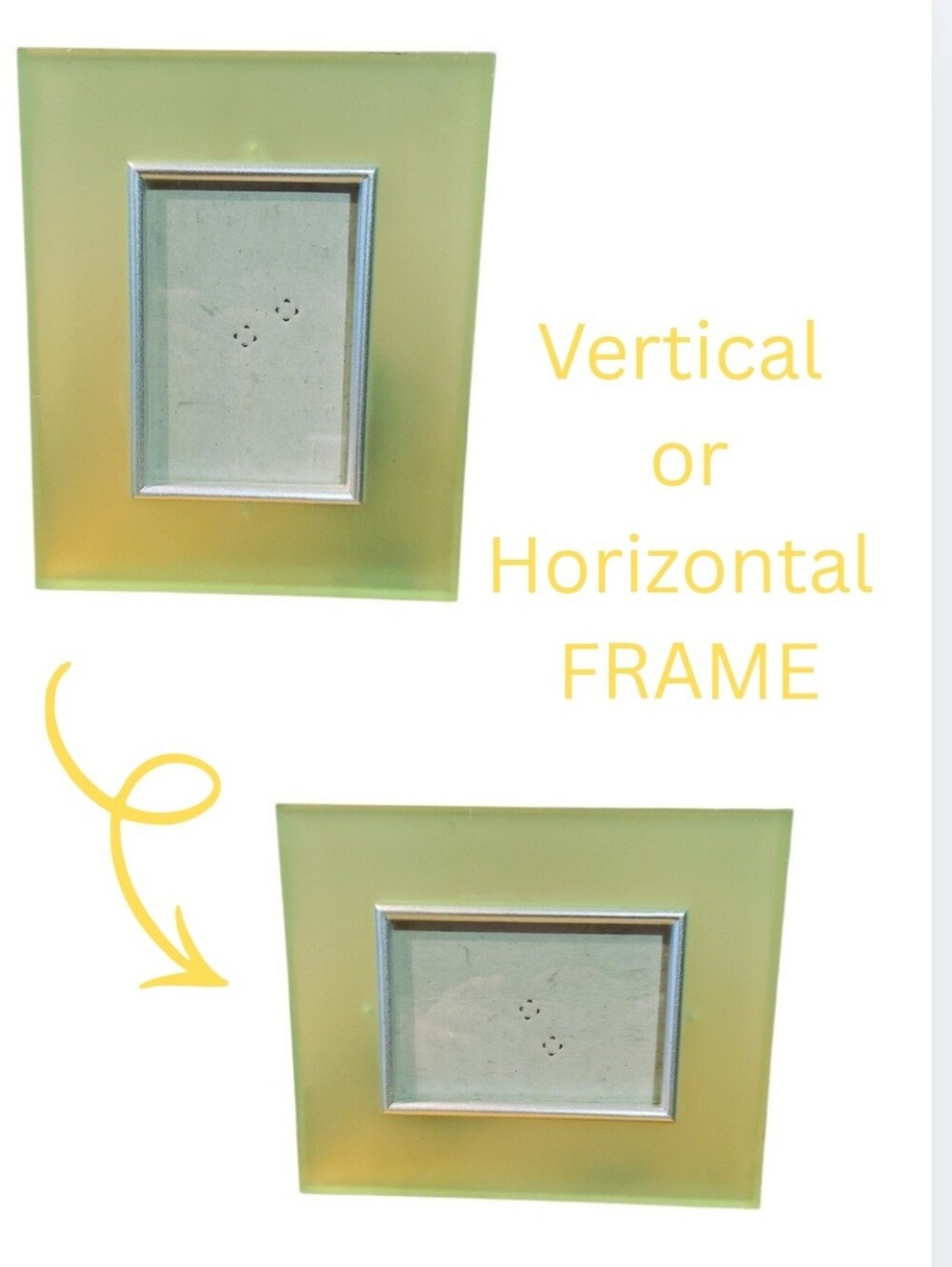 Picture Frame Lime Green Acrylic Desk Frame. Use horizontal or vertical